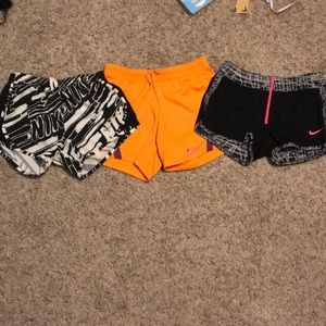 3 pair girl medium nike shorts